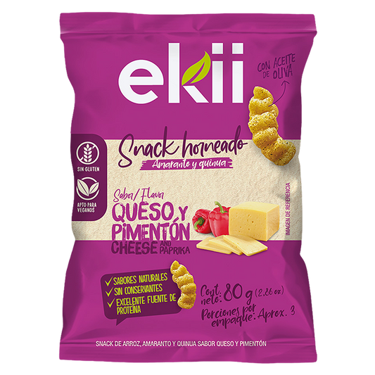 SNACK SABOR QUESO Y PIMENTÓN X 12 (80g)
