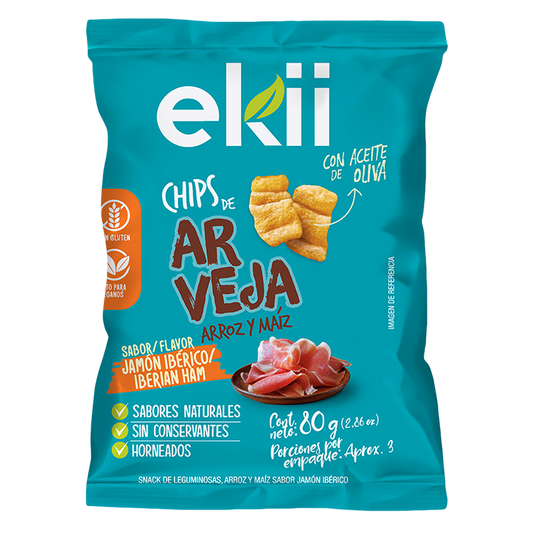 CHIPS SABOR JAMÓN IBÉRICO X 12 (80g)